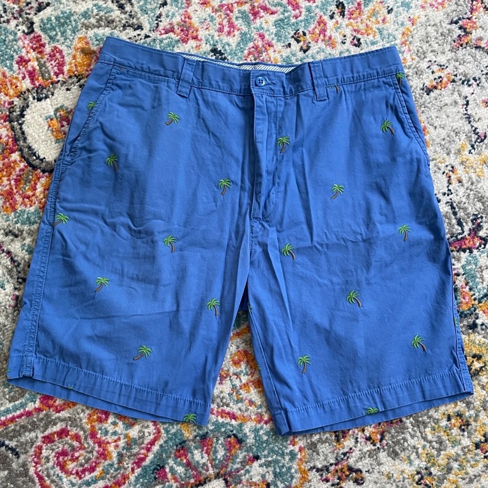 Cremieux Embroidered Palm Tree Shorts